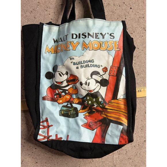 Disney World Mickey & Minnie Animated Poster Tote Bag – Small Black - Picture 3 of 9